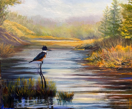 Kingfisher in the Marsh